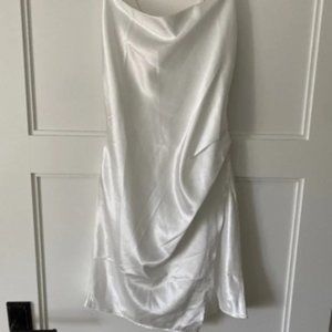 Cowl Neck Wrap Front Dress